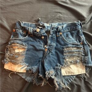 Vintage Levi Strauss Distressed Denim Women Shorts